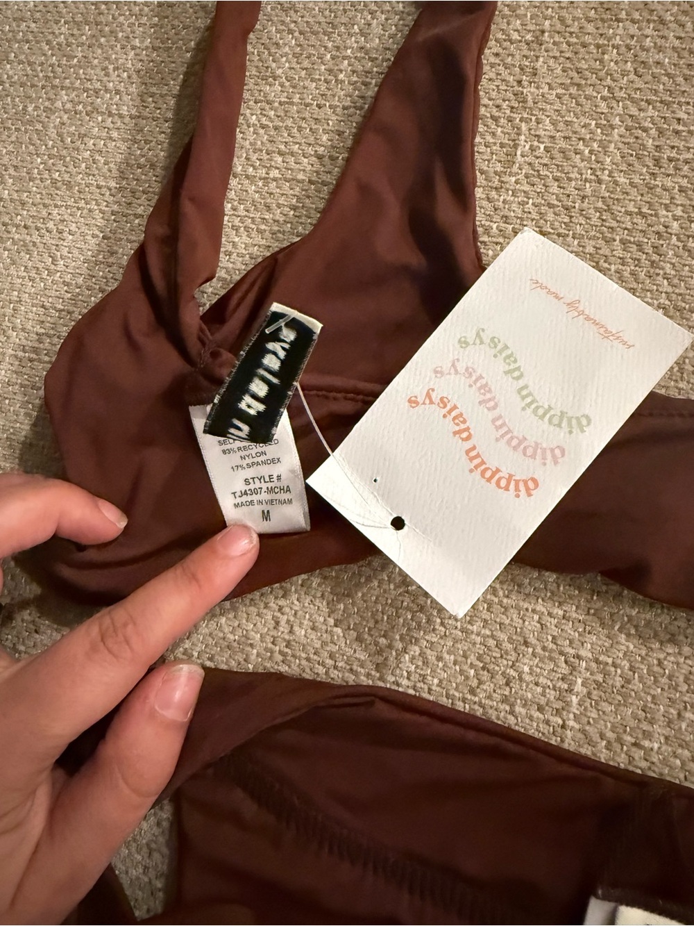 Dippin Daisys Scoop Neck Bikini Set in Chocolate Brown - Picture 4 of 4